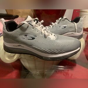 Gently worn Men’s Skechers Gray and White Running Shoes